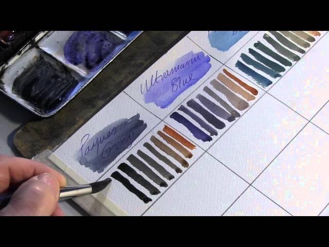 Full Tutorial - Mixing colours for watercolour painting - Alek Krylow.