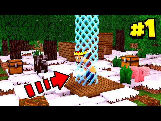 Зимнее ВЫЖИВАНИЕ НА ОДНОМ БЛОКЕ С АЧИВКАМИ #1 Майнкрафт! Minecraft Captive