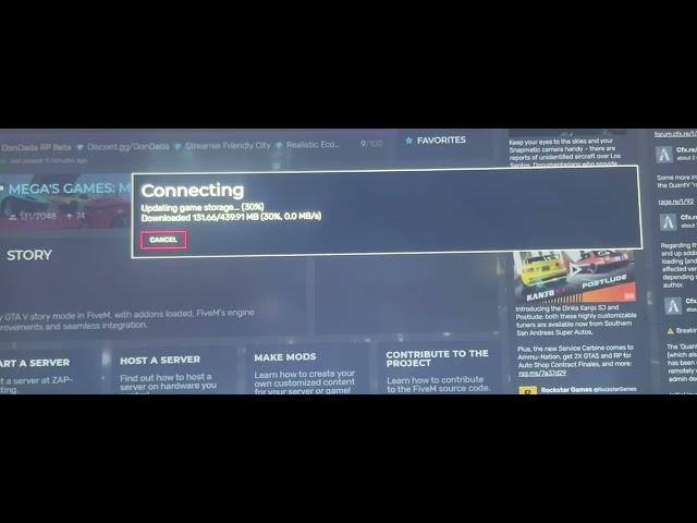Fivem slow or stuck updating game storage download fix easy ! Read description