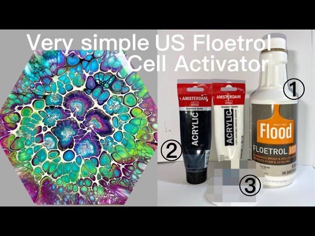 (97)Mixing US Floetrol Cell Activator/3 pieces Bloom Technique/Acrylic Pouring/セル発生剤レシピ/フルイドアート