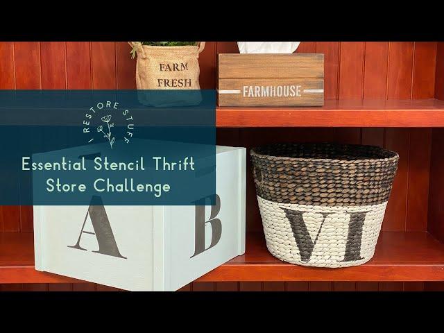 Essential Stencil Thrift Store Challenge (Part 2) - Finishing off my Op Shop Finds