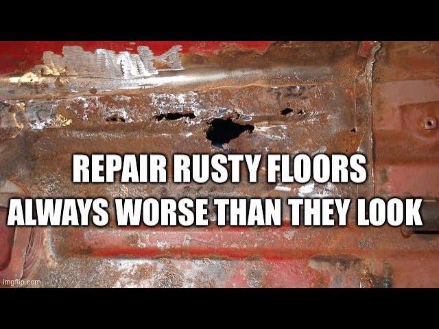 Repairing the Rusty Floor in the Jimmy!  Always sooo much worse than they first look aren’t they?!?