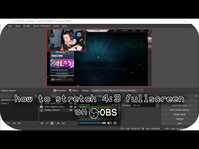 How to stream/record CS:GO or VALORANT in 4:3 Fullscreen | How to remove black bars in OBS 2021