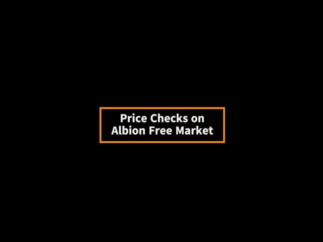 How to check Albion Online market prices