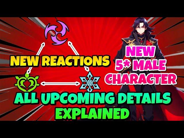 NEW REACTIONS, NEW 5* MALE CHARACTER AND OTHER UPCOMING DETAILS | GENSHIN IMPACT