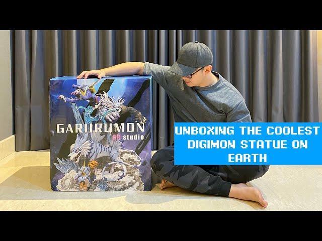 UNBOXING THE COOLEST DIGIMON STATUE ON EARTH!!! Garurumon Statue by GD Studio