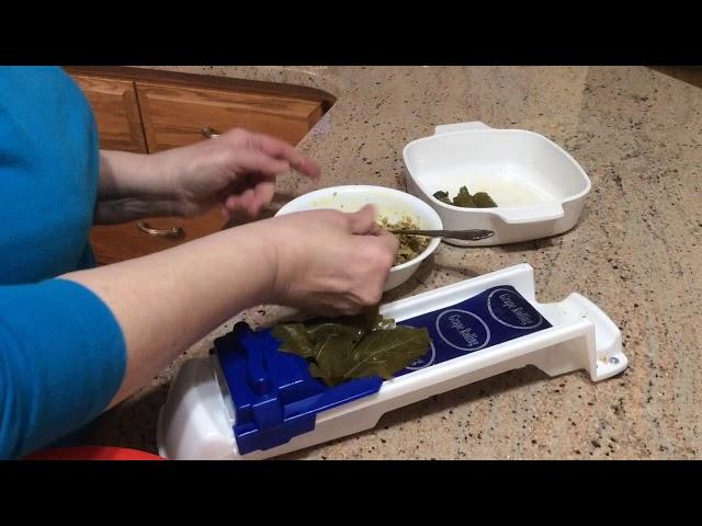 rolling Greek Stuffed Grape Leaves