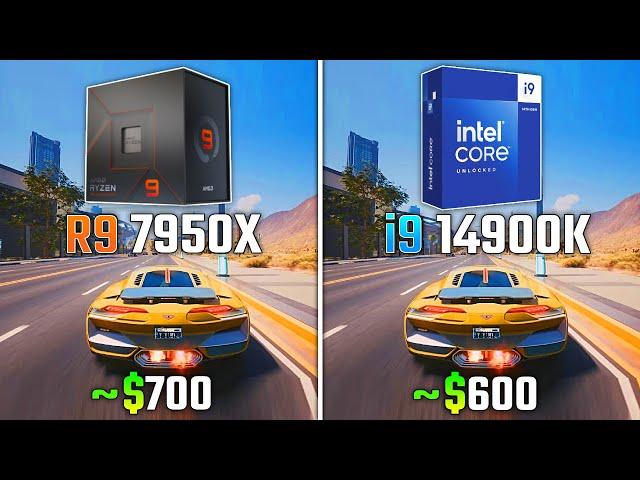 RYZEN 9 7950X vs INTEL i9-14900K | Test in 6 Games