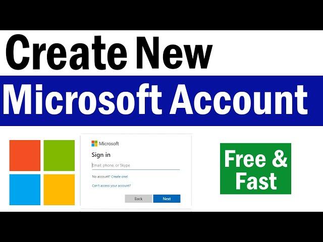 How To Create a New Microsoft Account |  Microsoft Account | How To Create Microsoft Account 2023