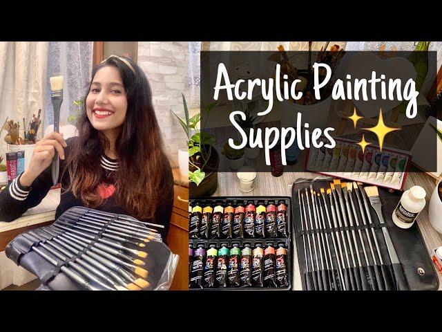 Acrylic Painting Basic Art Supplies- Art Materials I Use - Paintastic Arts