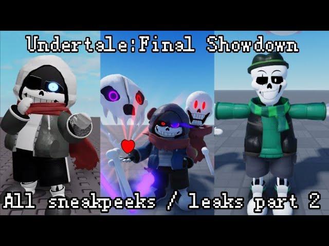 Undertale: Final Showdown | all Sneakpeeks / leaks part 2 | Roblox