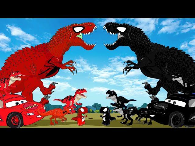 Dinosaur Fight | Red T- Rex Vs Black T- Rex - Dinosaurs Battle In Jurassic World