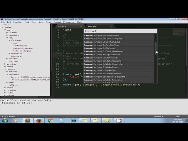 How To Run Laravel Artisan Commands In Sublime Text