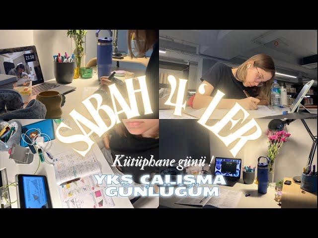 SABAH 4 ‘ TE KALKIP DERS ÇALIŞTIĞIM BİR GÜN ️| KÜTÜPHANE VLOG | #yks