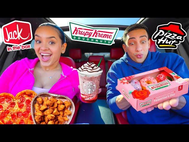 TRYING NEW VALENTINES DAY ITEMS FROM FAST FOOD RESTAURANTS!!