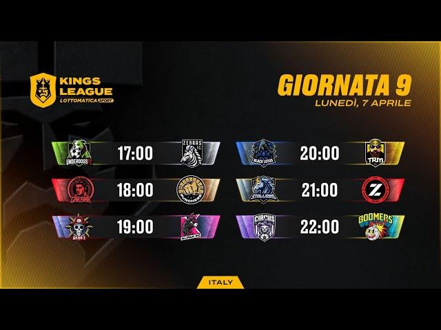 Kings League Lottomatica.sport Italy - MATCHDAY 9