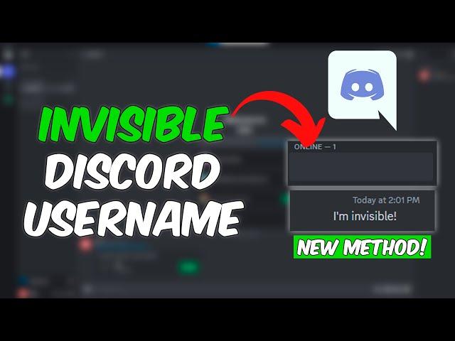 How to Set an Invisible Username on Discord - (2024 METHOD)