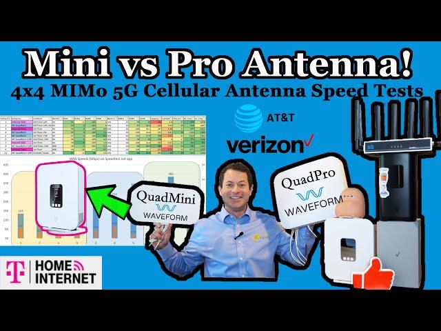  The Best T-Mobile External Antenna Speed Test - 5G Outdoor Setup- AT&T Verizon - Waveform QuadPro