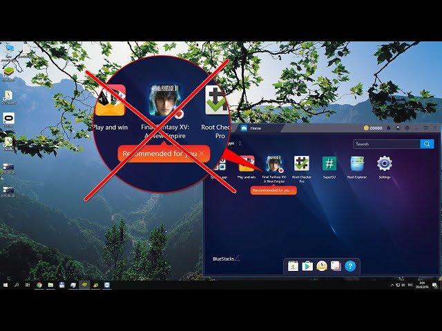 BSTweaker 5. How to remove Recommended Apps from desktop in BlueStacks 4