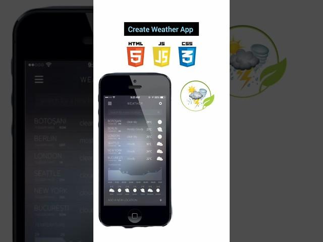 Create Weather App Using HTML CSS and JavaScript #html #css #js