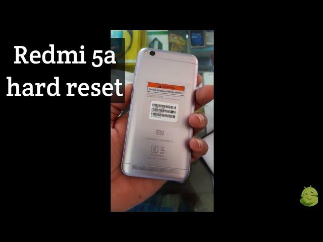 Redmi 5A hard reset and pattern unlock