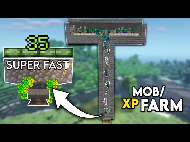 Minecraft: EASY MOB XP FARM TUTORIAL! 1.19 (Without Mob Spawner)