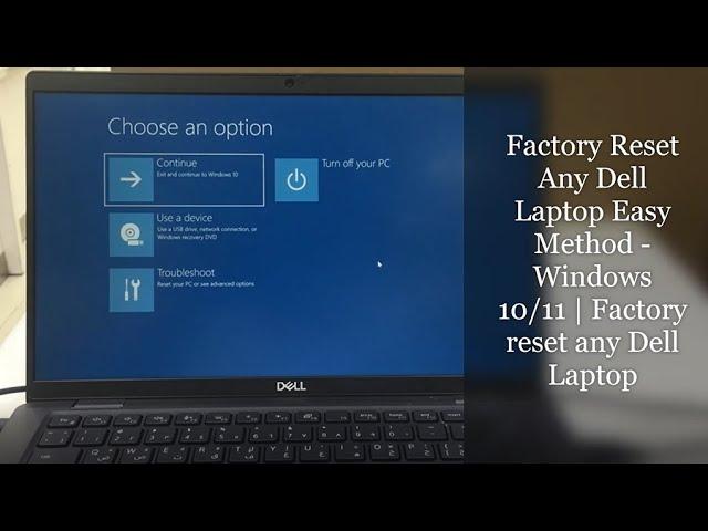 Factory Reset Any Dell Laptop Easy Method - Windows 10/11 | Factory reset Dell Laptop step-by-step |