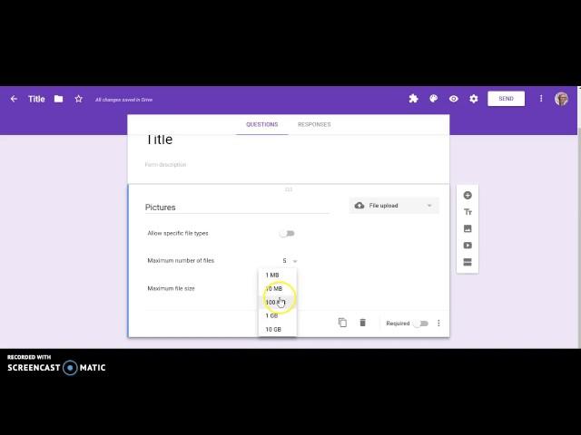 Google Forms: File Upload