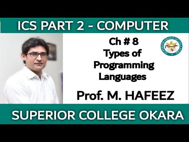 Types of Programming Languages | ICS Part 2 | By Prof. Muhammad Hafeez