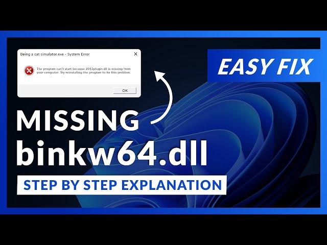 binkw64.dll Error Windows 11 | 2 Ways To FIX | 2021