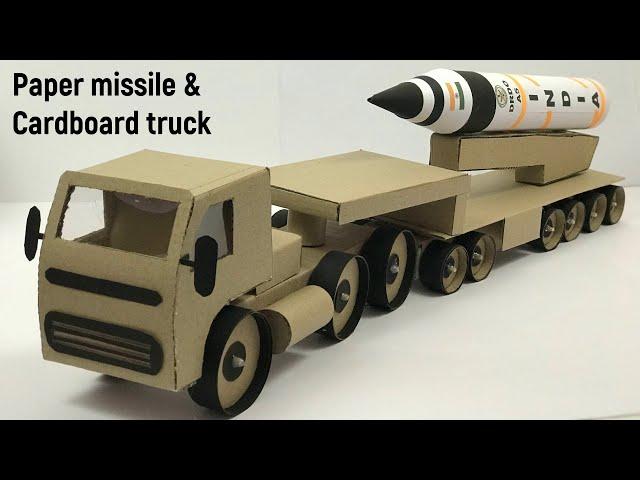 Paper missile model | Cardboard truck model | Agni V missile | Missile technology