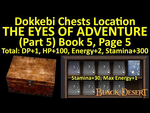 The Eyes of Adventure Book 5 Page 5 Dokkebi Chest Location Adventure Journal Guide Black Desert BDO