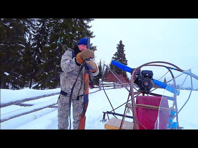 ОХОТА НА САМОДЕЛЬНОМ ВЕРТОЛЁТЕ / ОХОТА НА БОРОВУЮ ДИЧЬ С МАНКОМ. ВИДЕО ПЕРЕЗАЛИВ. ПОХОД В ТАЙГУ.