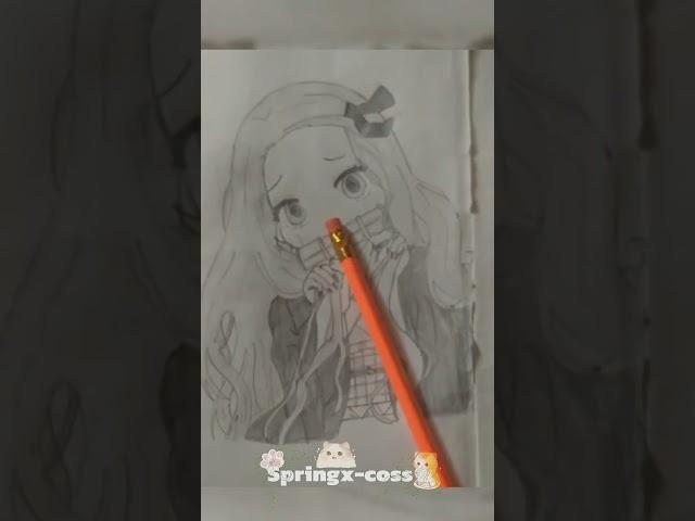 nezuko drawing ️ how it is ? #first #drawing #nezukokamado #vural #fypシ゚viral