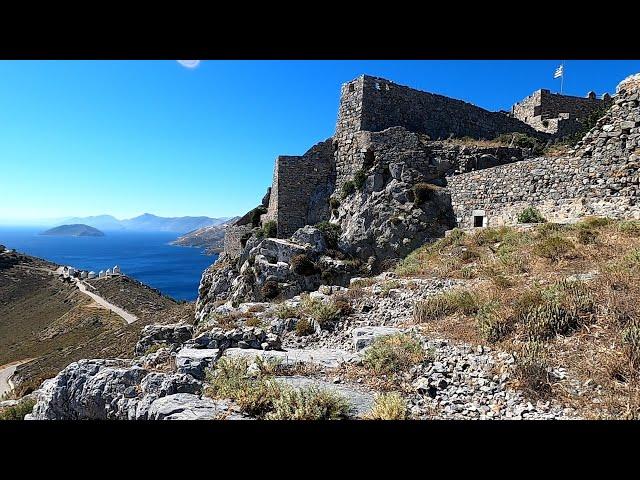 Leros Castle (Dodecanese Island, Greece) early July 2020