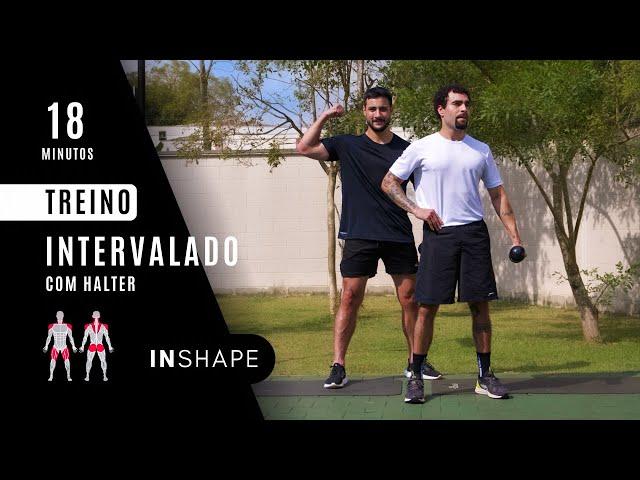 18 MIN - TREINO HIIT COM PESOS para ganhar músculos definidos e queimar gordura ( corpo inteiro )