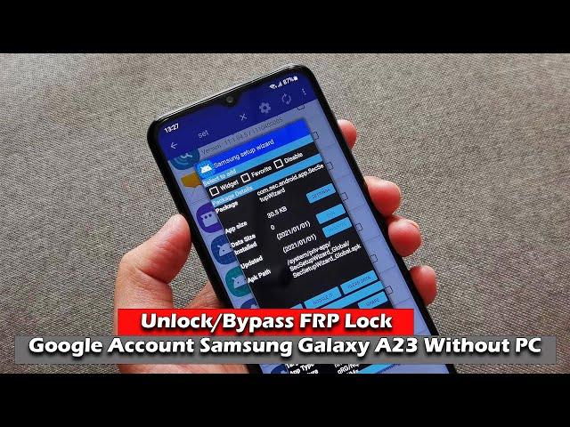 Unlock/Bypass FRP Lock Google Account Samsung Galaxy A23 Without PC