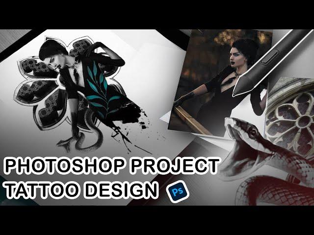 How to use photoshop for tattoo design - process