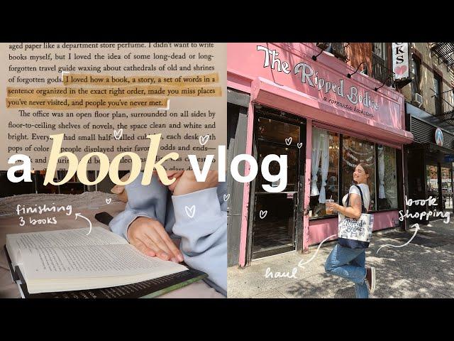 A BOOK VLOG  read with me for a week, going to The Ripped Bodice, book haul & cozy vibes