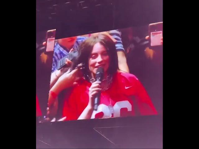 Billie Eilish Asks Fans to Untie Her Hair - Adorable Moments!  #BillieEilish #ConcertVibes #FanLove