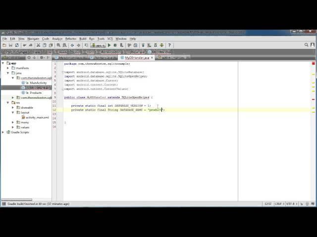 Android App Development for Beginners - 51 - Creating a New SQLite Database