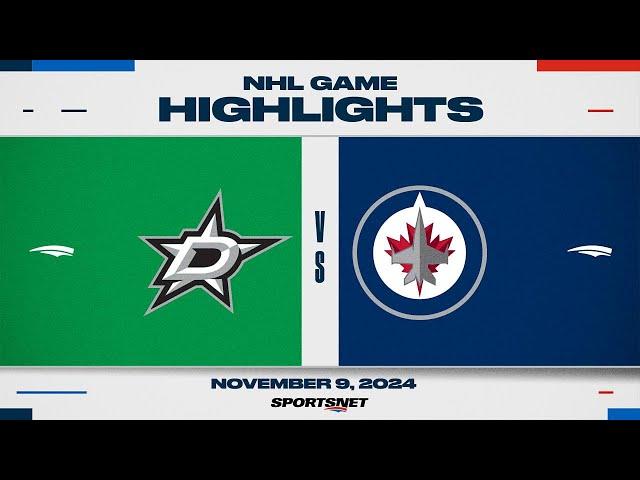 NHL Highlights | Stars vs. Jets - November 9, 2024