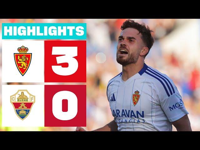 REAL ZARAGOZA 3 - 0 ELCHE CF | HIGHLIGHTS LALIGA HYPERMOTION