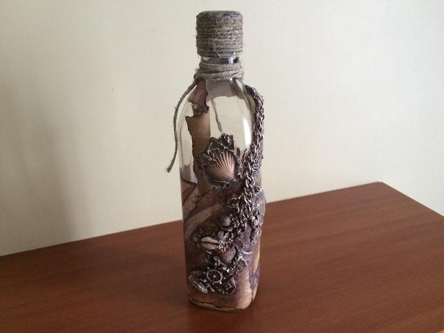 Декорирование бутылки. (Decorating bottles).