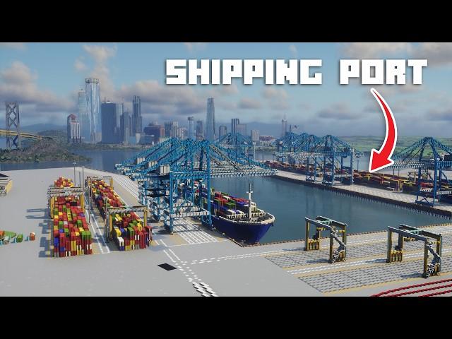 Adding a SHIPPING PORT to our Minecraft City! - 06