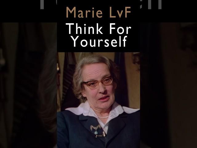 Think For Yourself, Beyond the Animus: Marie-Louise von Franz | Jungian Psychology