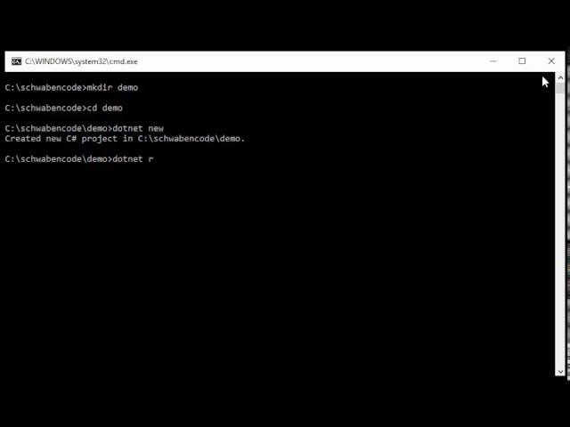 Create .NET Core Applications within seconds via CLI (CMD)