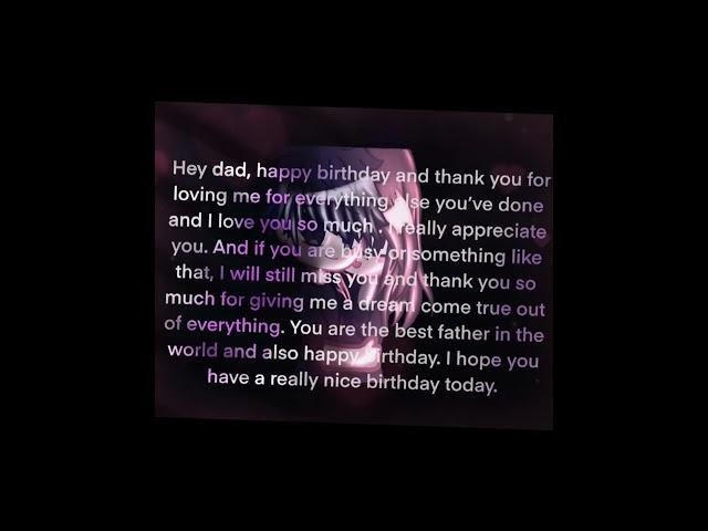 It’s my father‘s birthday say happy birthday everyone ️￼