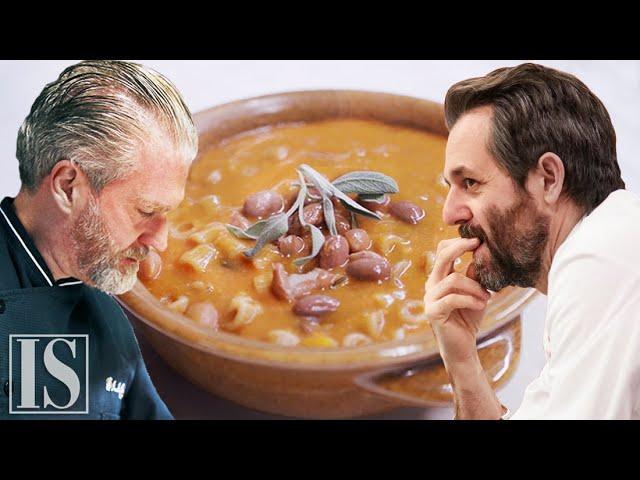 Pasta e fagioli (Italian Bean Soup): original vs. gourmet