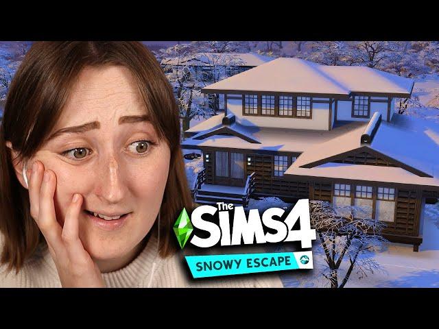 i tried building a wintery house with The Sims 4: Snowy Escape